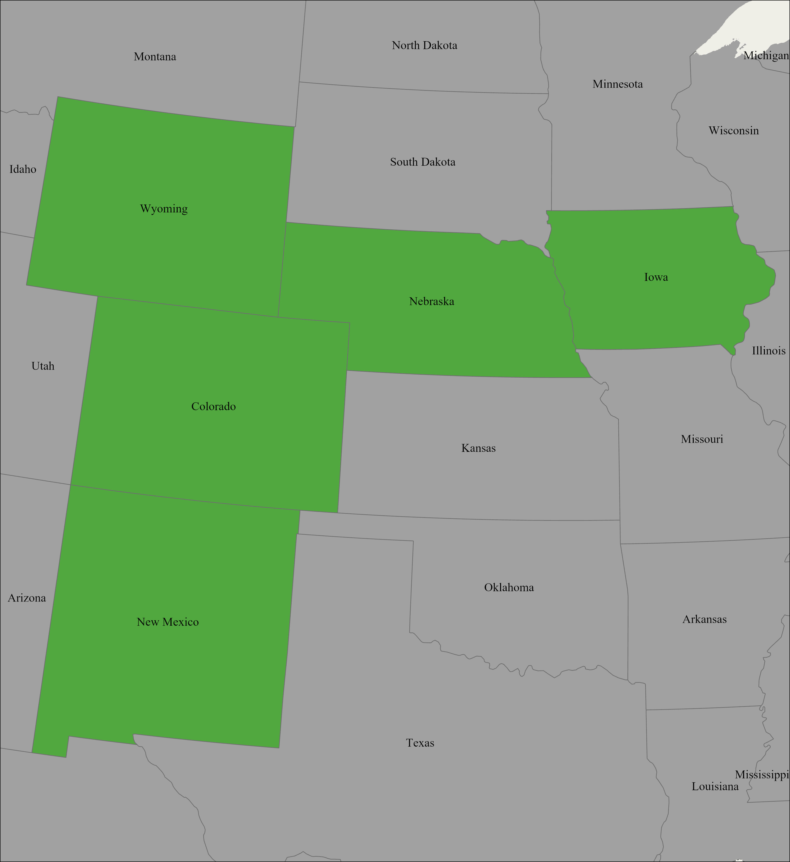 Western States Mission Map 1925